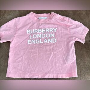 Burberry Pink Logo Short Sleeve Tee